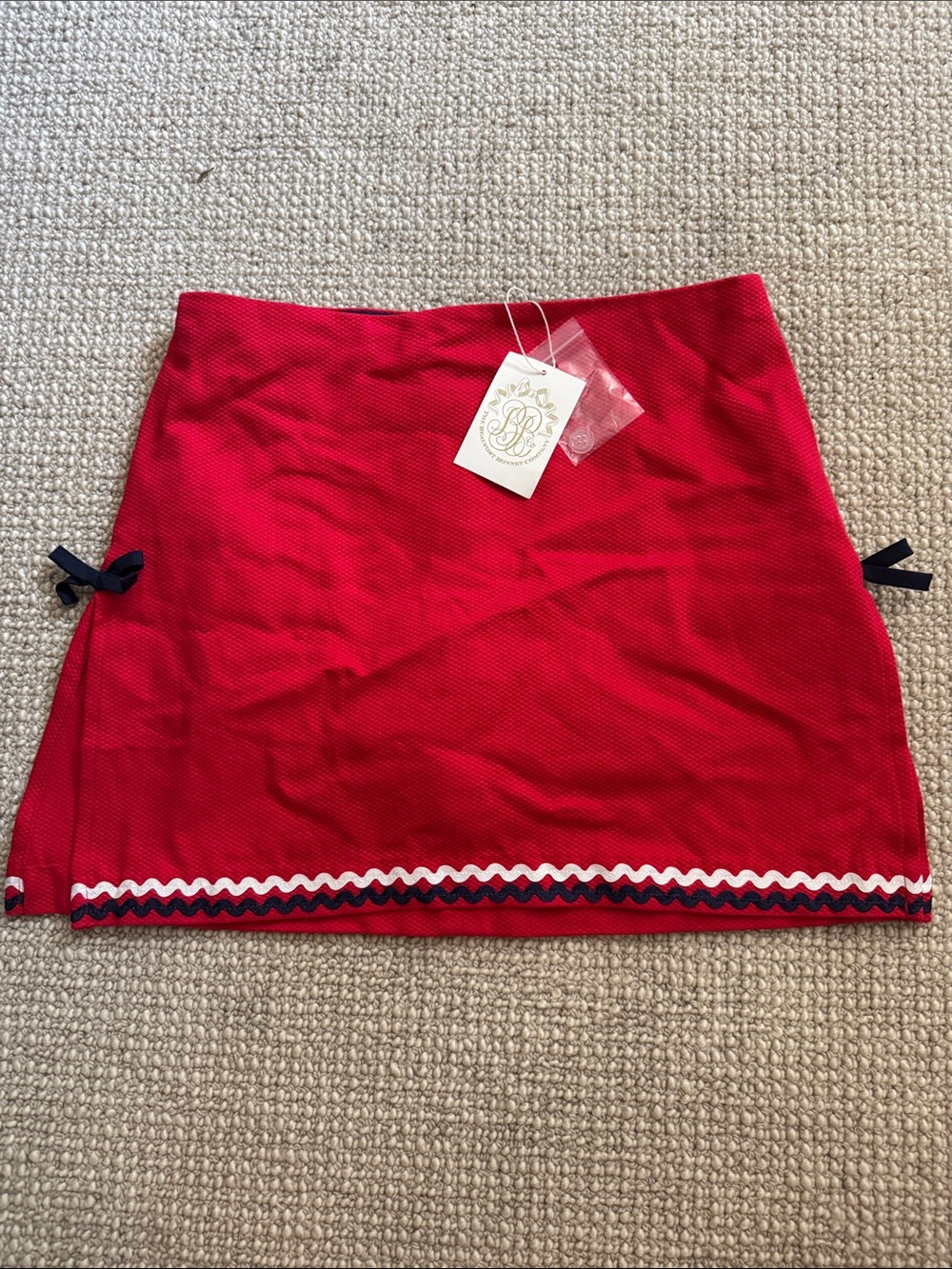 Red girl skirt with Ribbon Trim